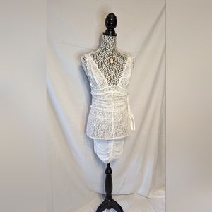 Fredericks of Hollywood White Sheer Body Dress!